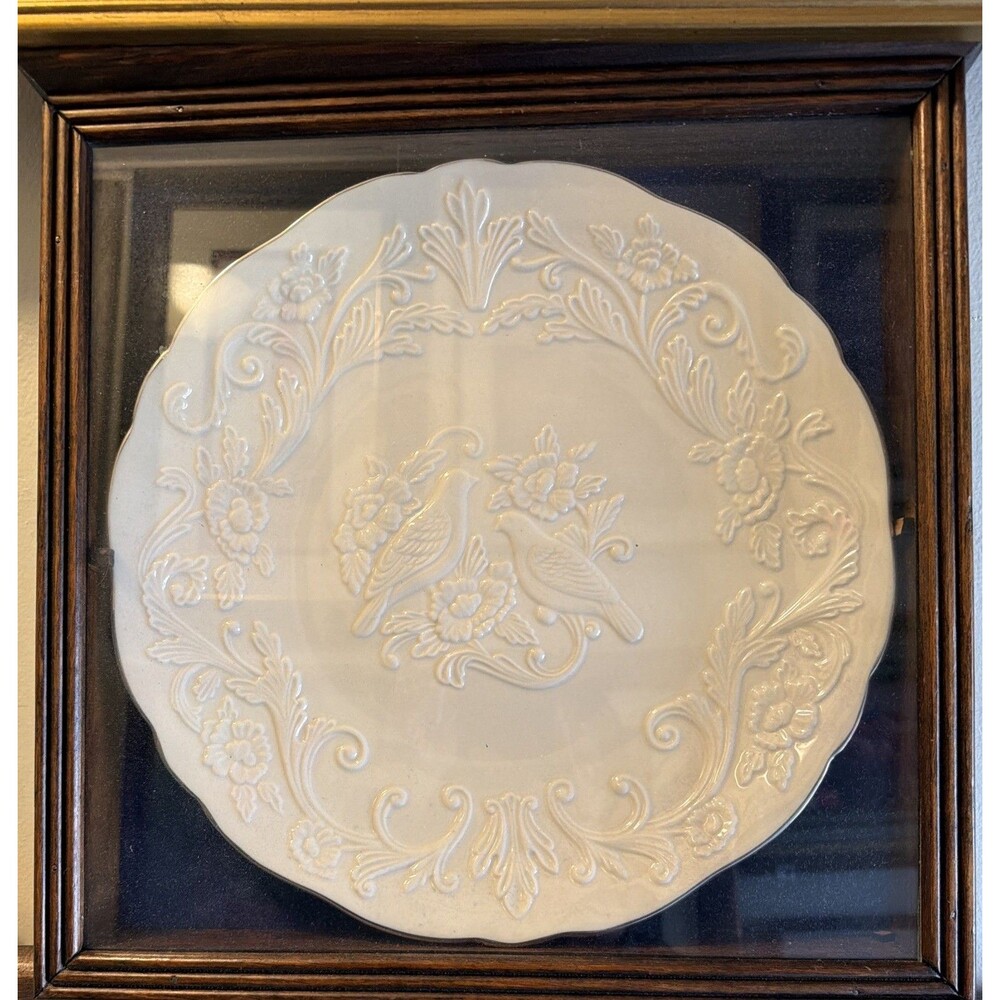 Lenox "Wedding Promises" Collection Anniversary Plate Framed 15x15 Mint Con
